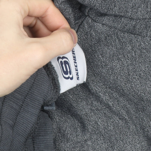 Skechers Men's Grey Jogger Sweatpants M Regular Fit Zip Pockets