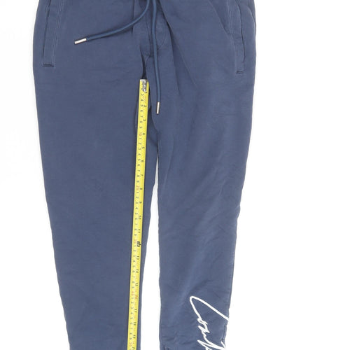 Couture Club Men's Blue Slim Fit Jogger Trousers Size M