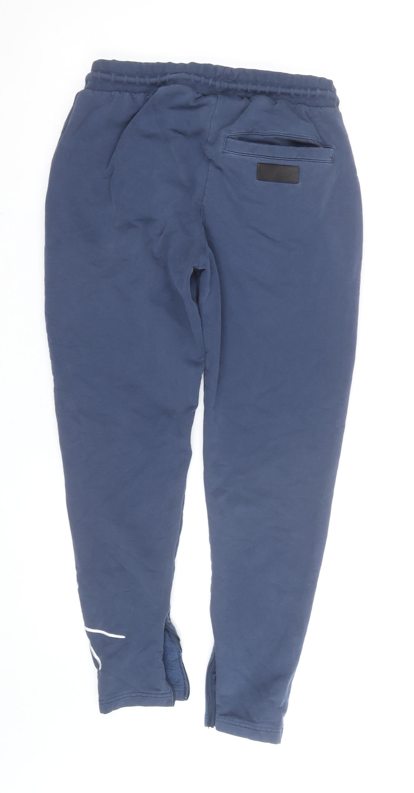 Couture Club Men's Blue Slim Fit Jogger Trousers Size M