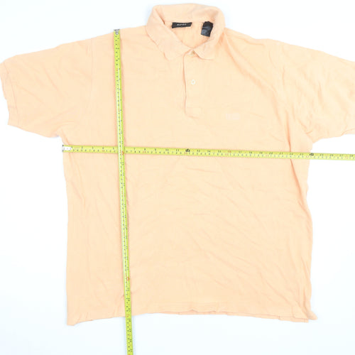 Hugo Boss Men’s Beige Cotton Polo Shirt Size L Regular Fit