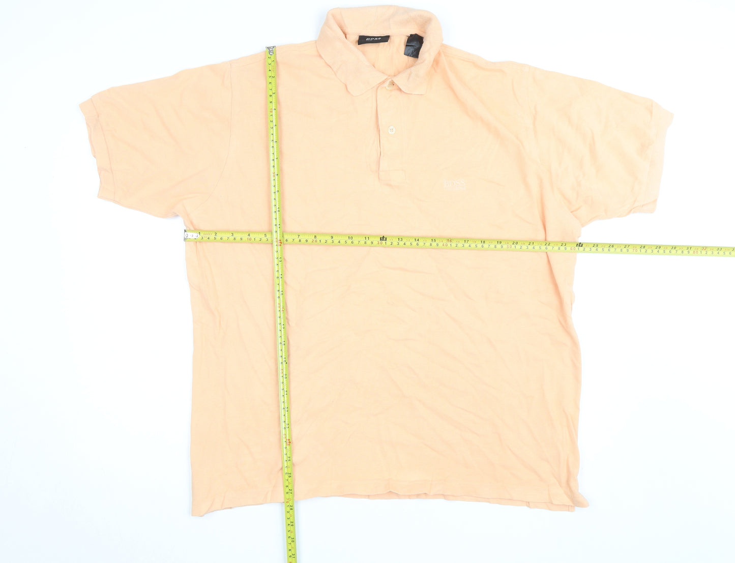 Hugo Boss Men’s Beige Cotton Polo Shirt Size L Regular Fit