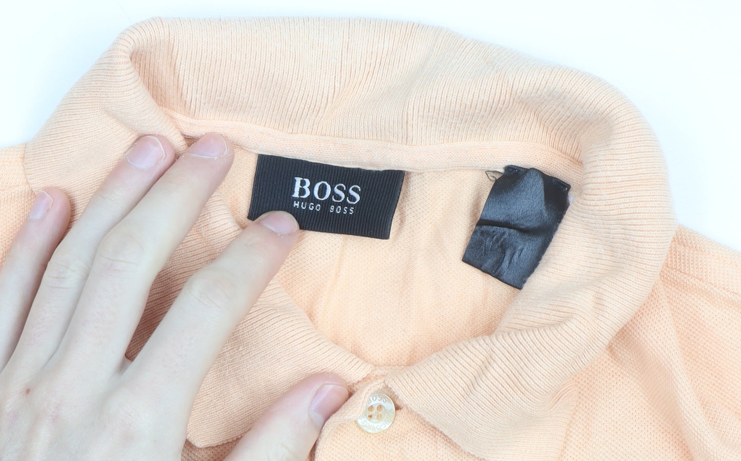 Hugo Boss Men’s Beige Cotton Polo Shirt Size L Regular Fit