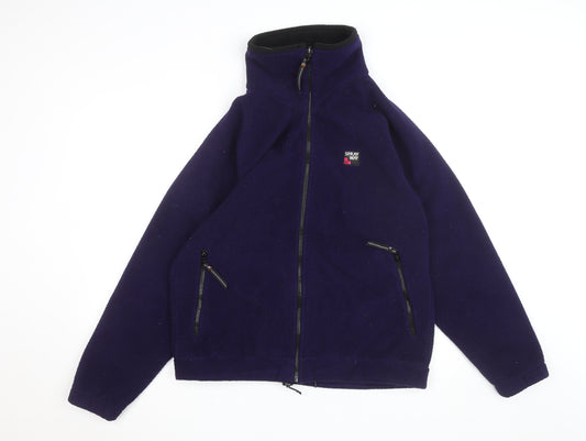 Sprayway Mens Purple Fleece Jacket L Full Zip Outdoor Hiking Activewear