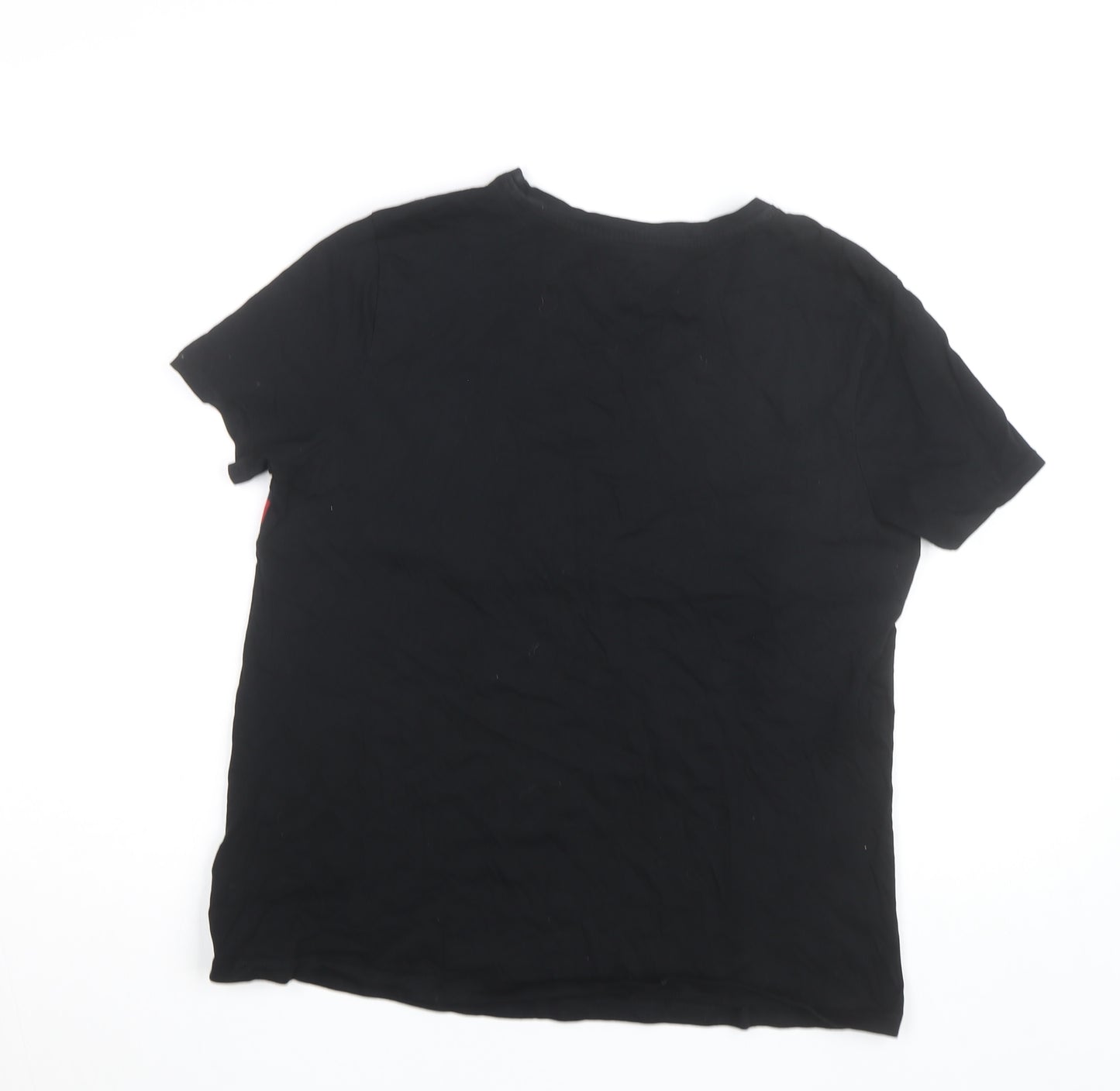 Tommy Hilfiger Women’s Black Relaxed Fit Cotton Logo T-Shirt L