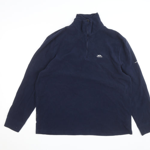 Trespass Men's Blue 2XL Fleece 1/2 Zip Activewear Jacket