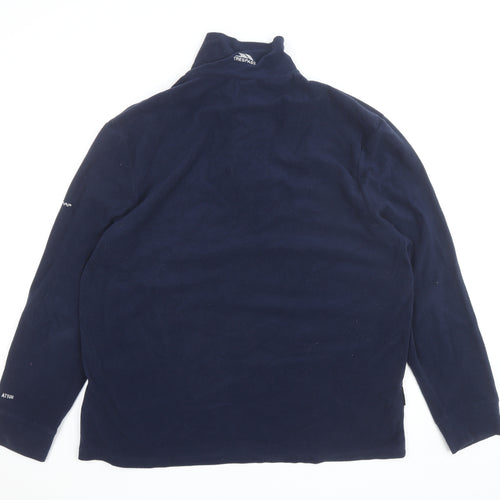 Trespass Men's Blue 2XL Fleece 1/2 Zip Activewear Jacket
