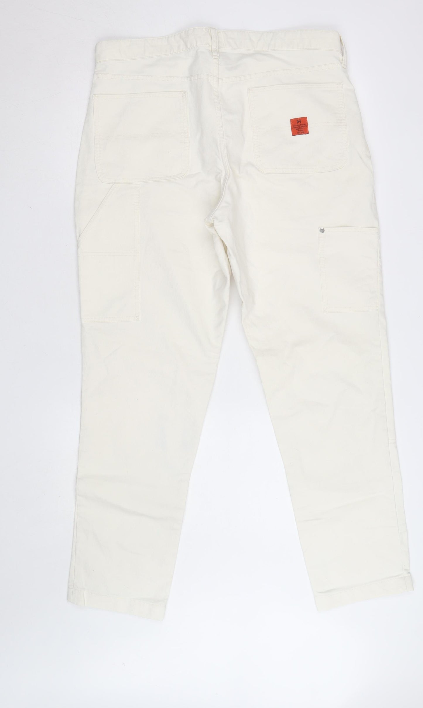 GAP Men’s Beige Cargo Trousers Size 34x32 Cotton Blend Workwear