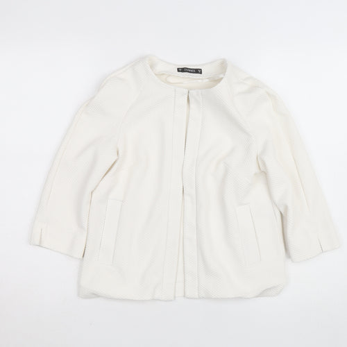 Dunnes Women’s Ivory Woven Tunic Blouse Size 10 3/4 Sleeve