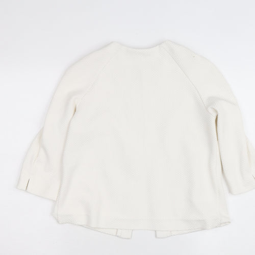 Dunnes Women’s Ivory Woven Tunic Blouse Size 10 3/4 Sleeve
