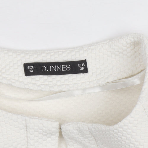 Dunnes Women’s Ivory Woven Tunic Blouse Size 10 3/4 Sleeve
