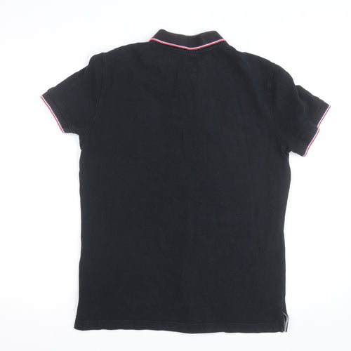 Le Coq Sportif Men's Black Short Sleeve Polo Shirt M
