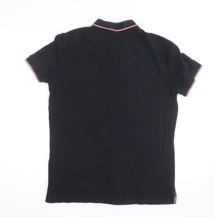 Le Coq Sportif Men's Black Short Sleeve Polo Shirt M