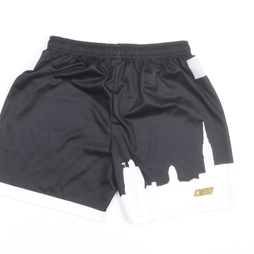 DES Men's Black Athletic Shorts Size 30 Elastic Waist Lightweight