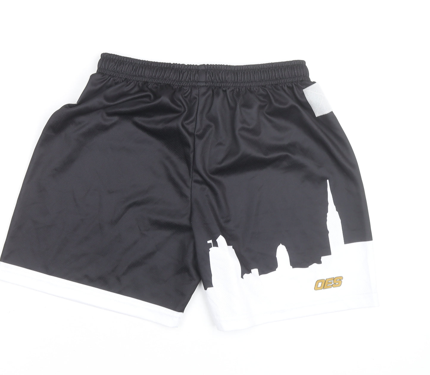 DES Men's Black Athletic Shorts Size 30 Elastic Waist Lightweight