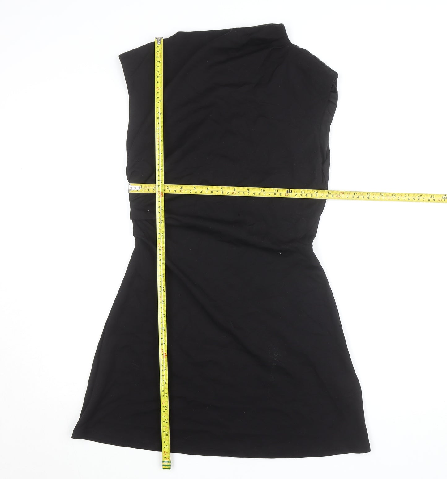 H&M Women’s Black High Neck Sleeveless Bodycon Dress Size 12