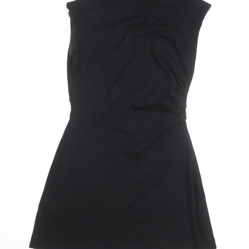 H&M Women’s Black High Neck Sleeveless Bodycon Dress Size 12