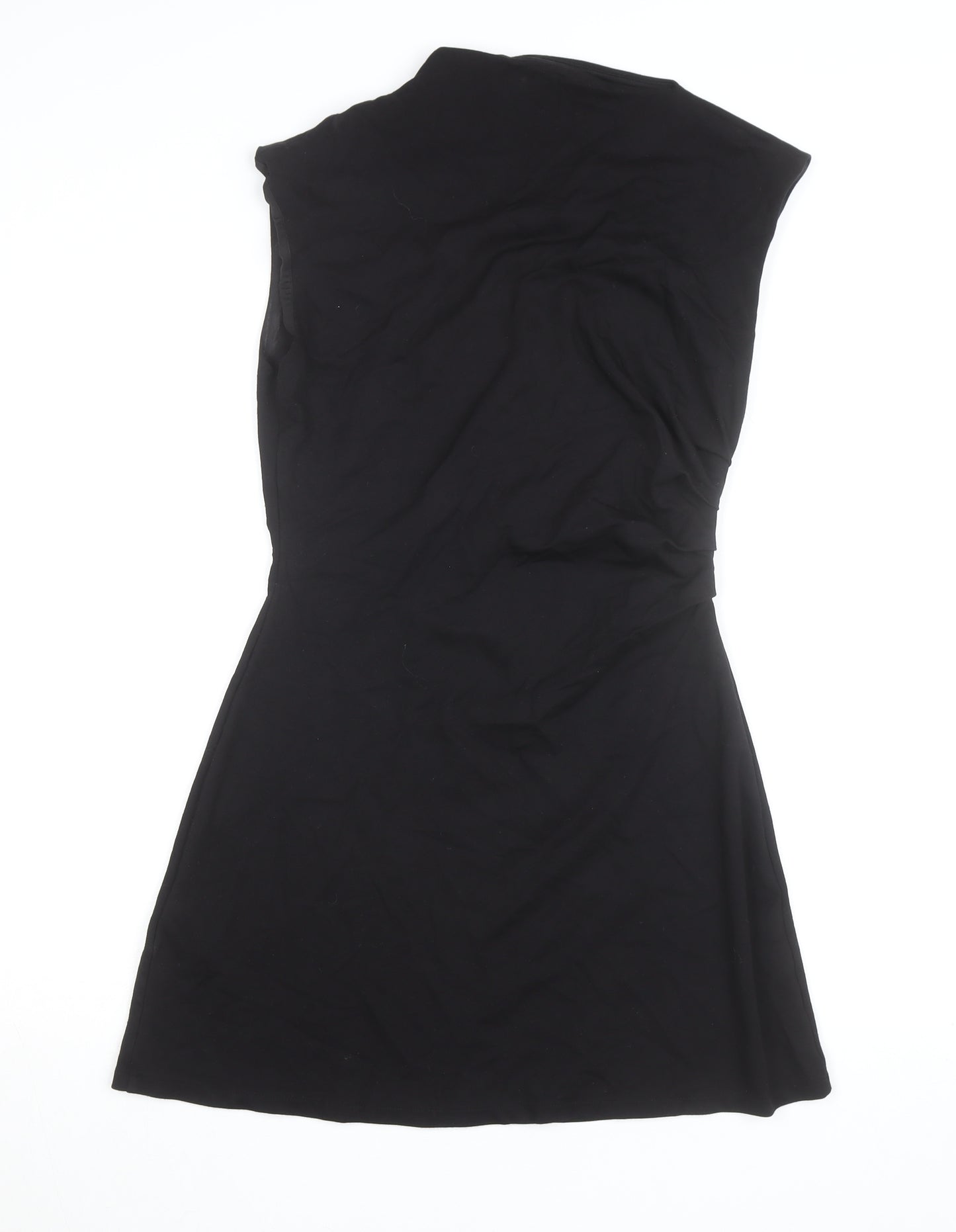 H&M Women’s Black High Neck Sleeveless Bodycon Dress Size 12