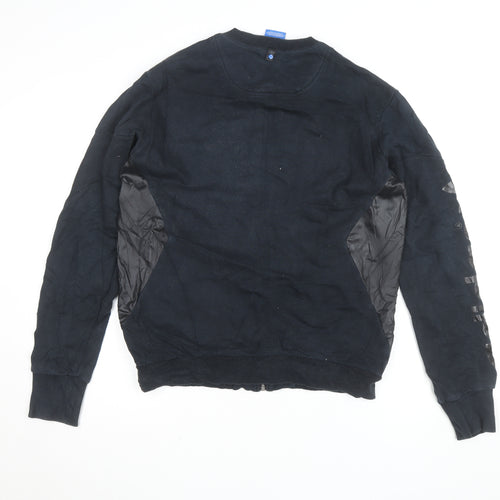 Adidas Women's Black Full Zip Sweatshirt M Cotton Blend Casual