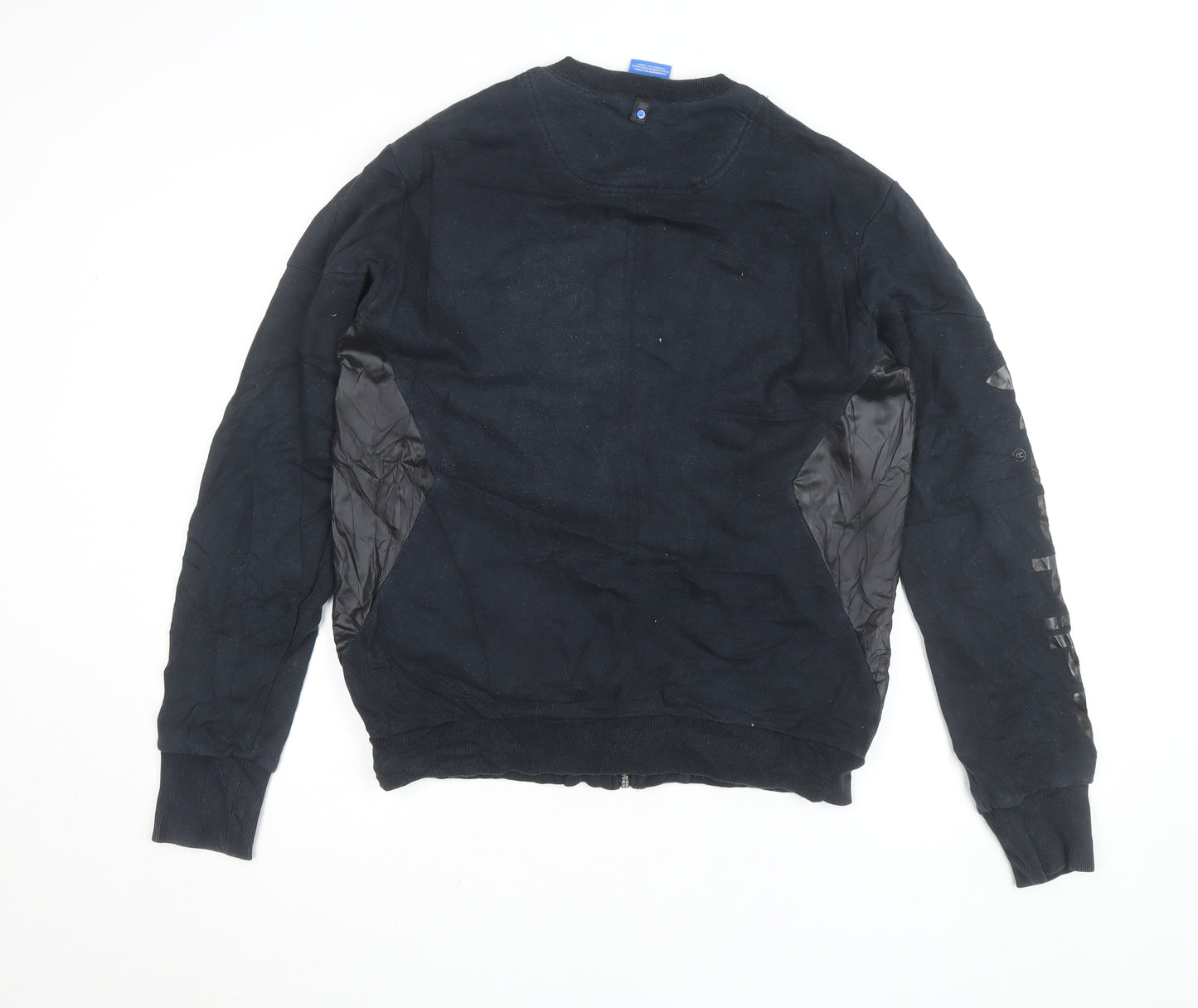 Adidas Women's Black Full Zip Sweatshirt M Cotton Blend Casual