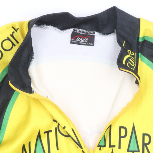 Cuore Men’s Yellow Cycling Track Jacket M Full Zip Breathable