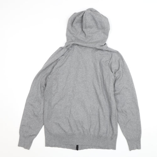 Next Men’s Grey Full Zip Hoodie Size M Regular Cotton Knit