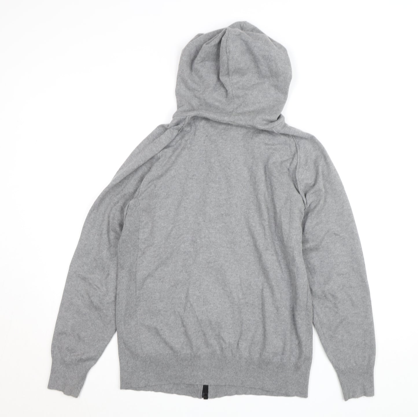 Next Men’s Grey Full Zip Hoodie Size M Regular Cotton Knit