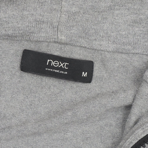 Next Men’s Grey Full Zip Hoodie Size M Regular Cotton Knit