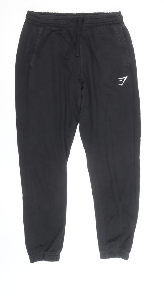 Gymshark Men's Black Jogger Trousers M Regular Fit Activewear