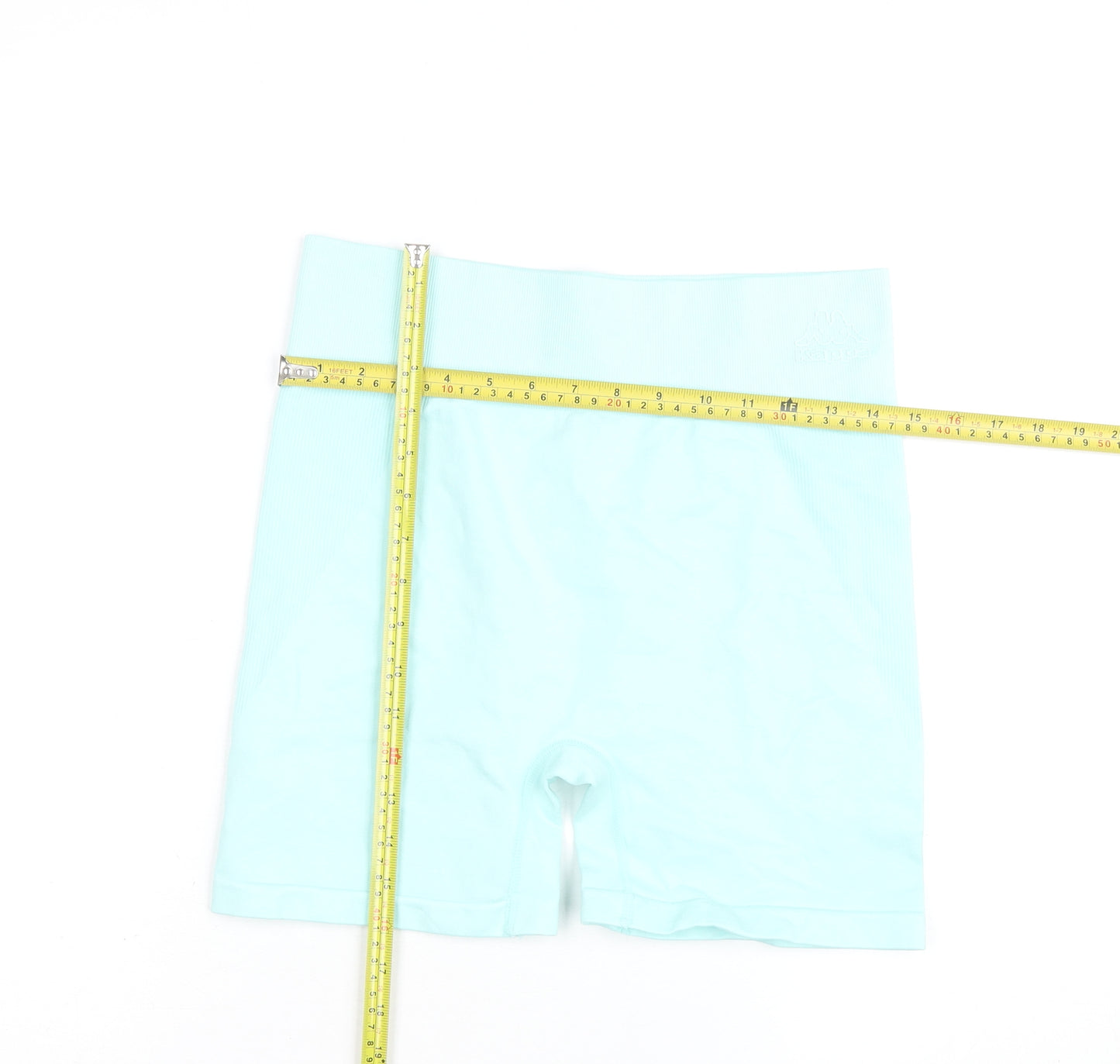 Kappa Womens Blue Seamless Biker Shorts Size S Active Gymwear