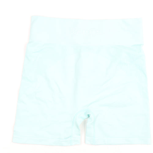 Kappa Womens Blue Seamless Biker Shorts Size S Active Gymwear