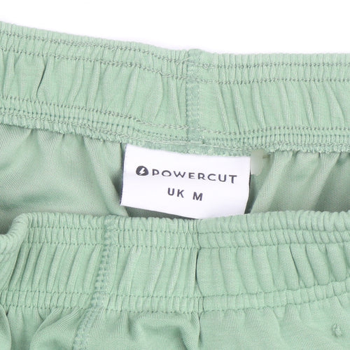 Powercut Women Green M Athletic Jersey Shorts