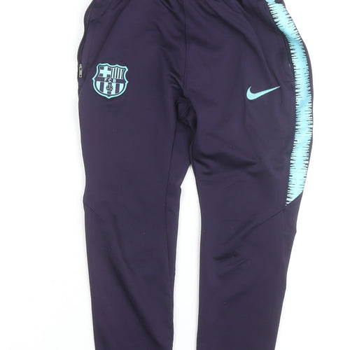 Nike Boys Barcelona Dri-FIT Navy Blue Track Pants M 10-12 Yrs