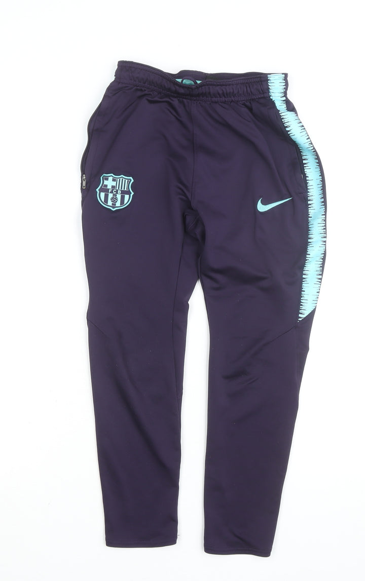 Nike Boys Barcelona Dri-FIT Navy Blue Track Pants M 10-12 Yrs