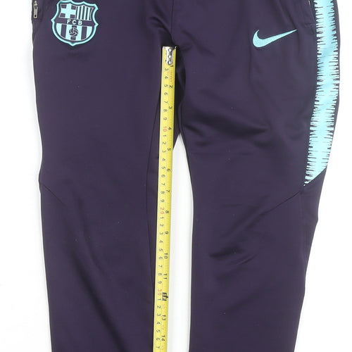 Nike Boys Barcelona Dri-FIT Navy Blue Track Pants M 10-12 Yrs
