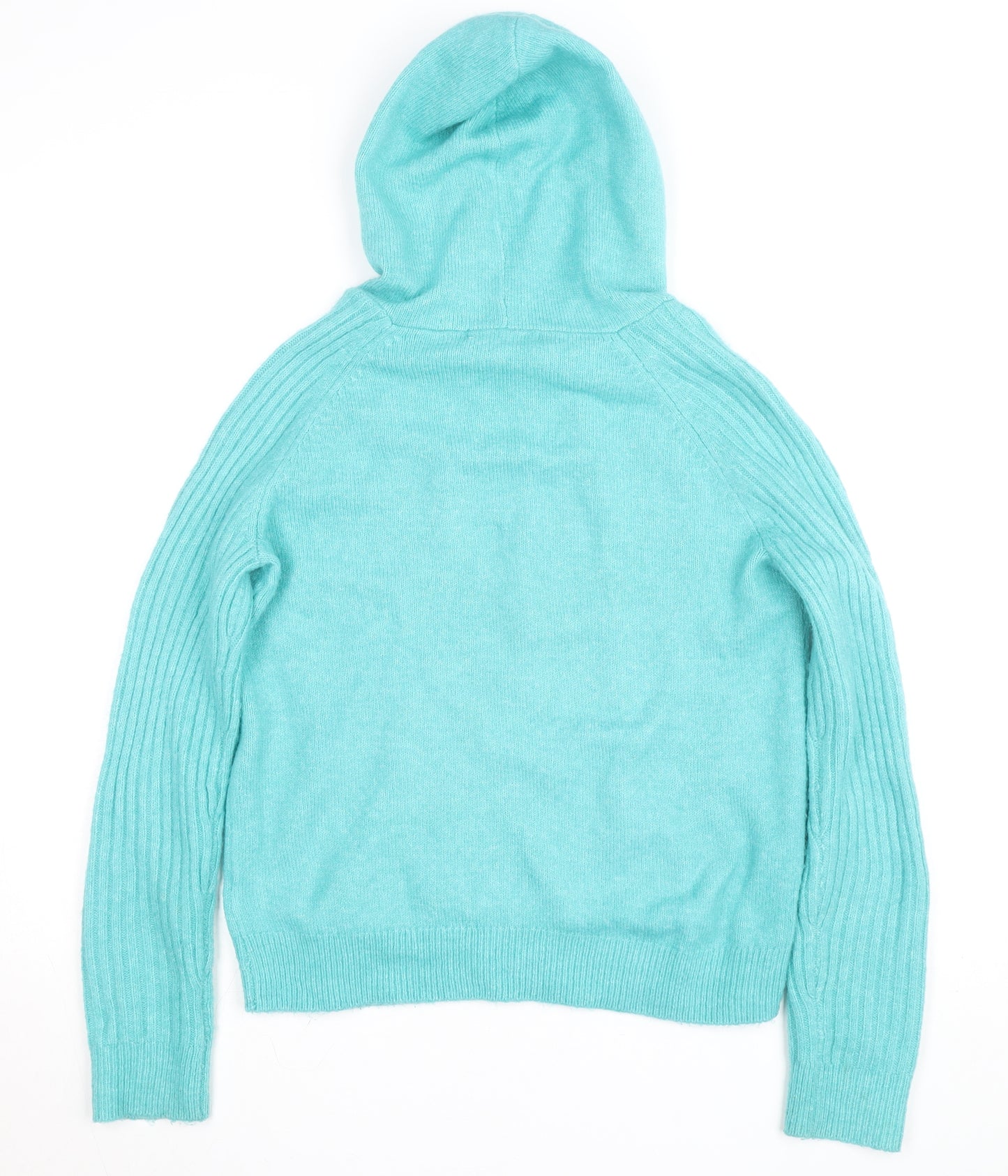 Marks and Spencer Women’s Blue Hooded Knit Jumper Size S
