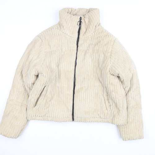 PrettyLittleThing Women’s Beige Corduroy Puffer Jacket UK 6