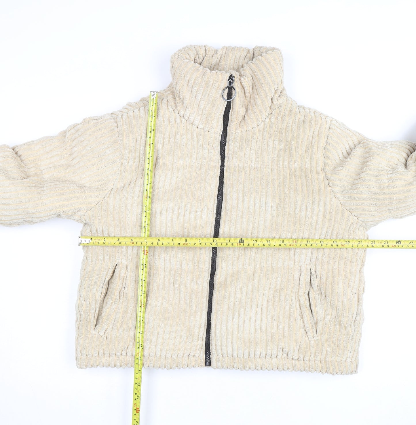 PrettyLittleThing Women’s Beige Corduroy Puffer Jacket UK 6