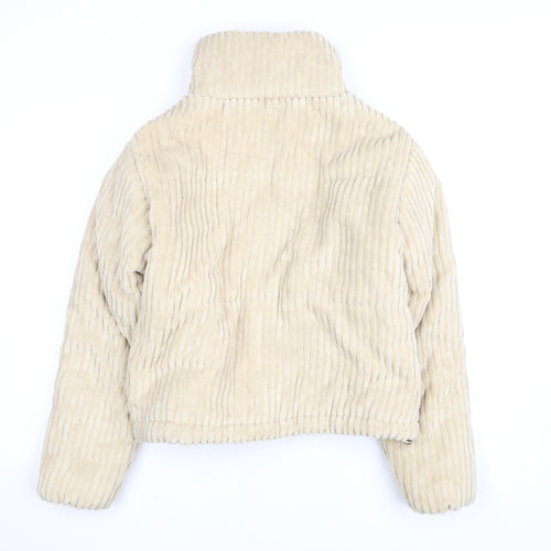 PrettyLittleThing Women’s Beige Corduroy Puffer Jacket UK 6