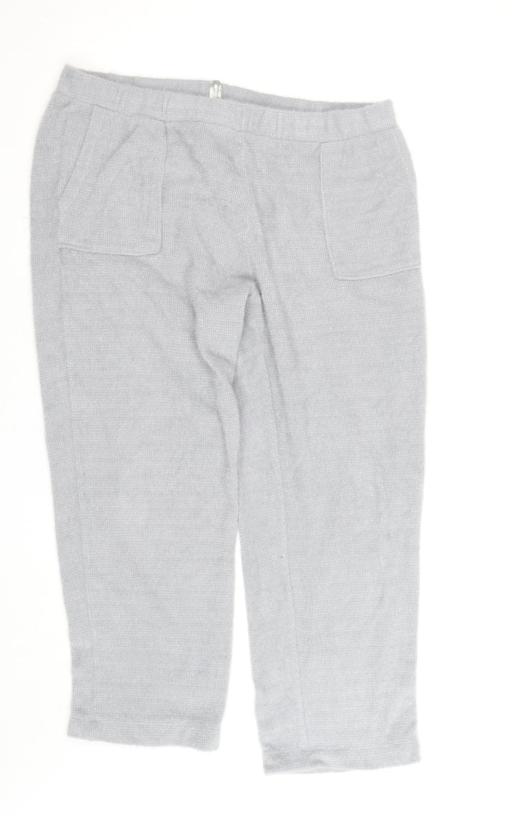 Marks and Spencer Womens Grey Knit Jogger Trousers Size L