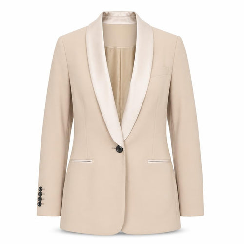 Reiss Women Beige Slim Fit Blazer UK 8 Formal Jacket