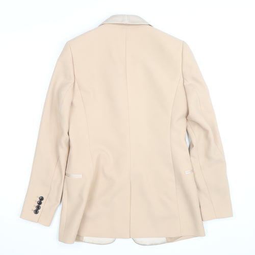 Reiss Women Beige Slim Fit Blazer UK 8 Formal Jacket