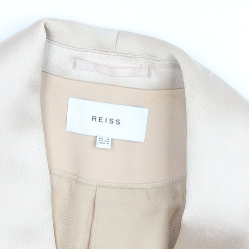 Reiss Women Beige Slim Fit Blazer UK 8 Formal Jacket