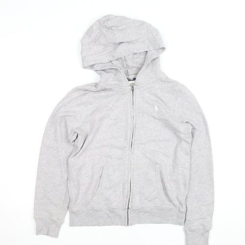 Polo Ralph Lauren Boys Grey Full Zip Hoodie Age 16 Cotton Blend