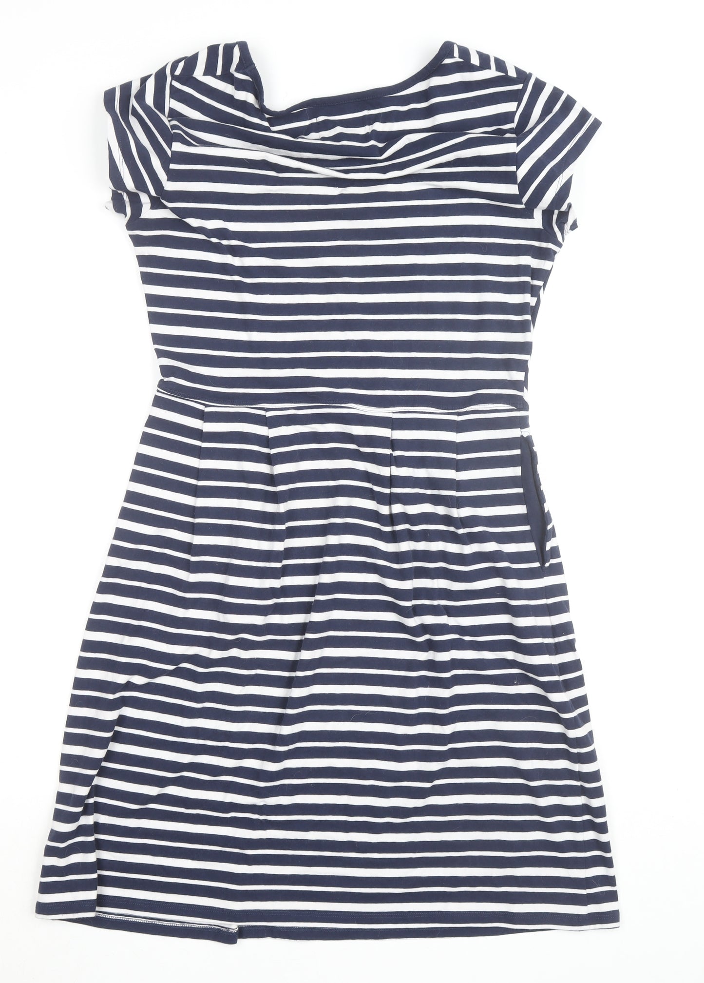 Mountain Warehouse Women Blue Striped V-Neck A-Line Dress Size 14