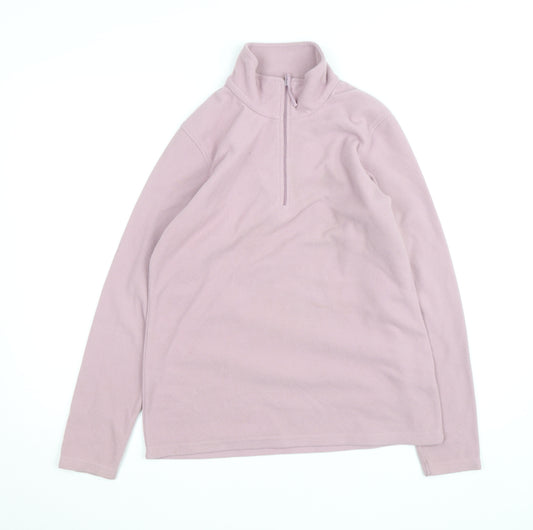 Mountain Warehouse Women Pink Fleece 1/4 Zip Activewear Jacket M