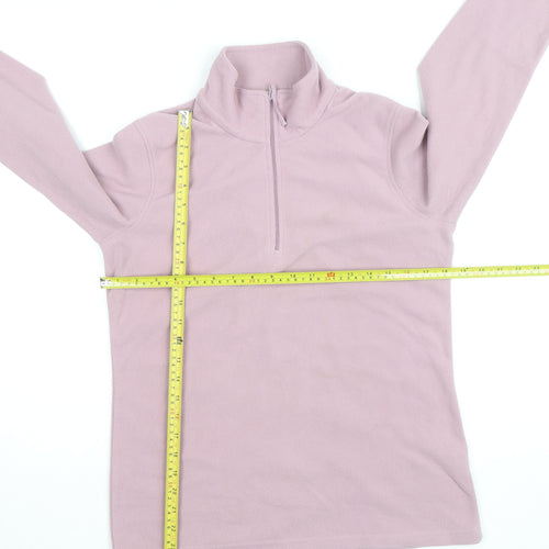 Mountain Warehouse Women Pink Fleece 1/4 Zip Activewear Jacket M