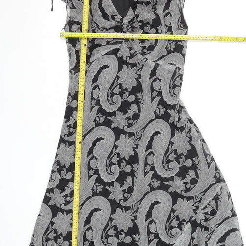 Planet Women’s Black Paisley Fit & Flare Midi Dress Size 12