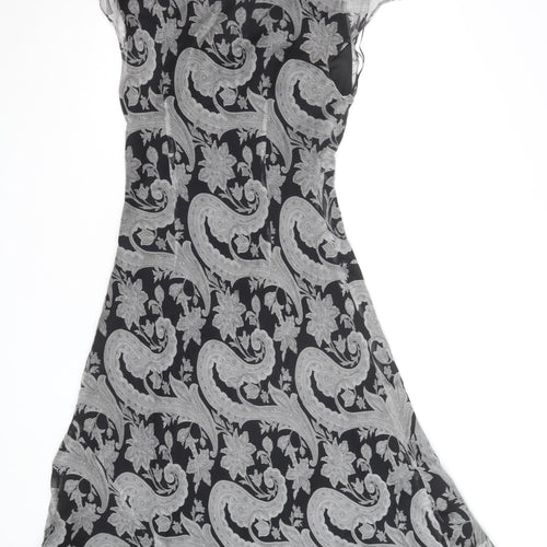 Planet Women’s Black Paisley Fit & Flare Midi Dress Size 12