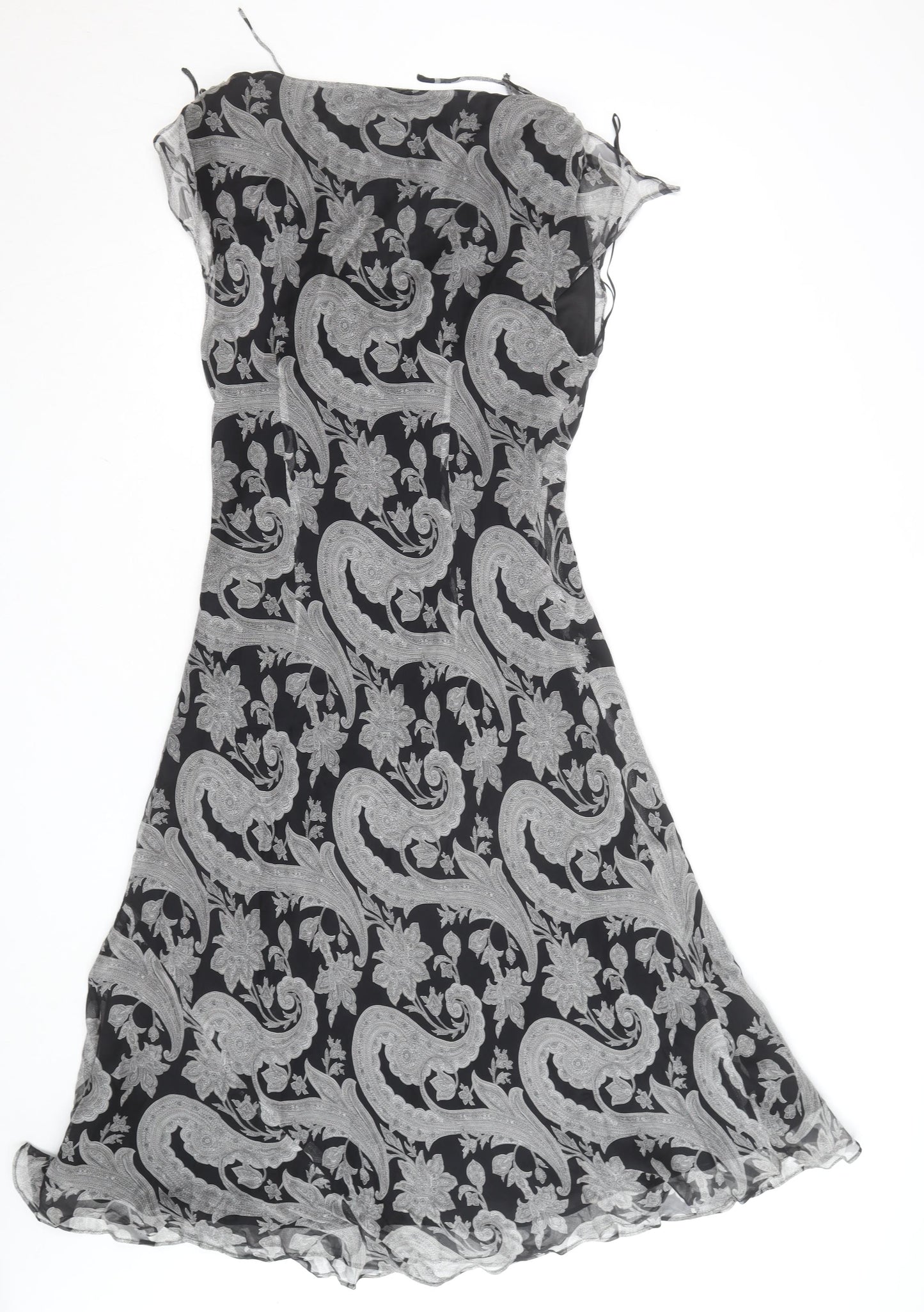 Planet Women’s Black Paisley Fit & Flare Midi Dress Size 12