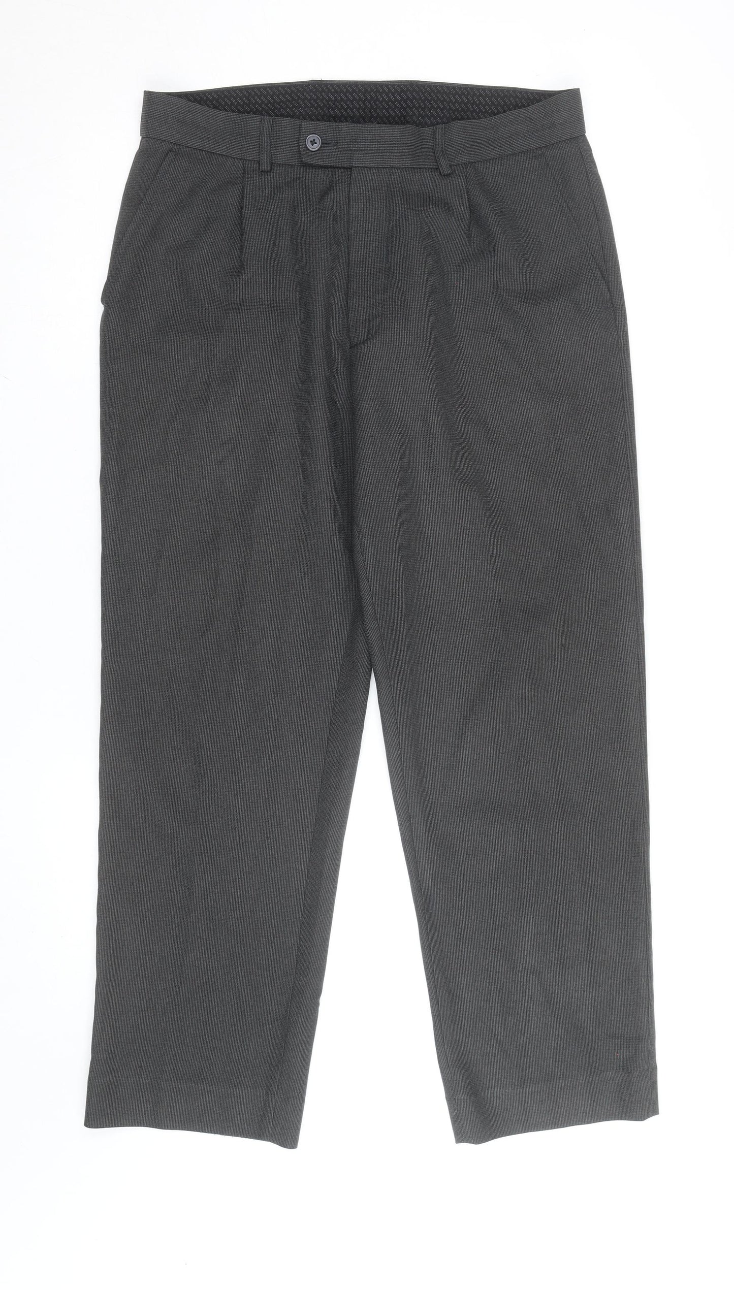 Debenhams Men Black 34 Short Dress Pants Polyester Blend Classic Fit